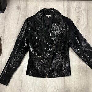 Vintage Deadstock Sneak Cache Black Leather Jacket Blazer